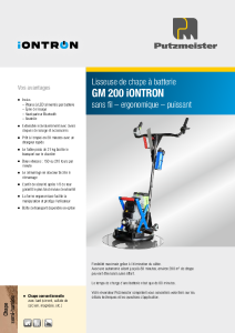 Lisseuse de chape à batterie GM 200 iONTRON Brochure FR