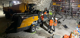 36 hours of underground concreting for the construction of a sealing dam
